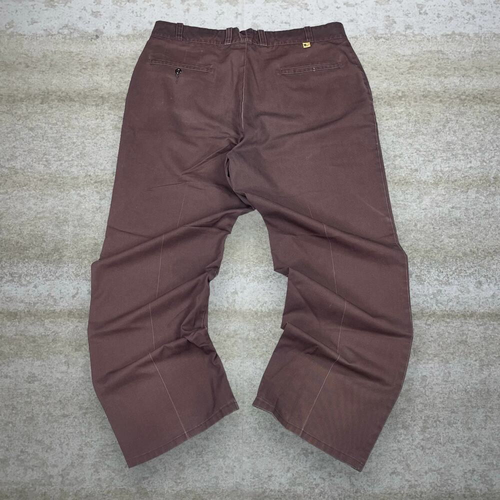 True Vintage 70s Work n Sport Khakis Pants 36x30 Baggy Chocolate Brown